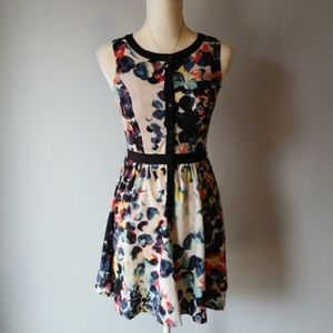 “MAC + JAC” Abstract Floral Midi Dress